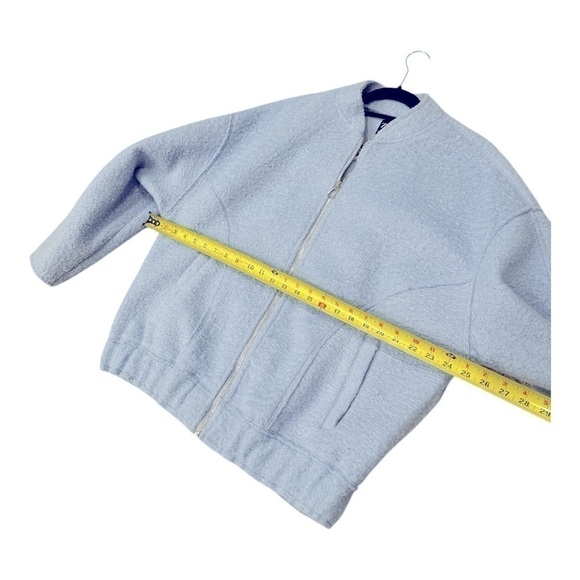 Zara Oversize Zip Bomber Jacket Sky Blue size XS-S - Picture 8 of 11